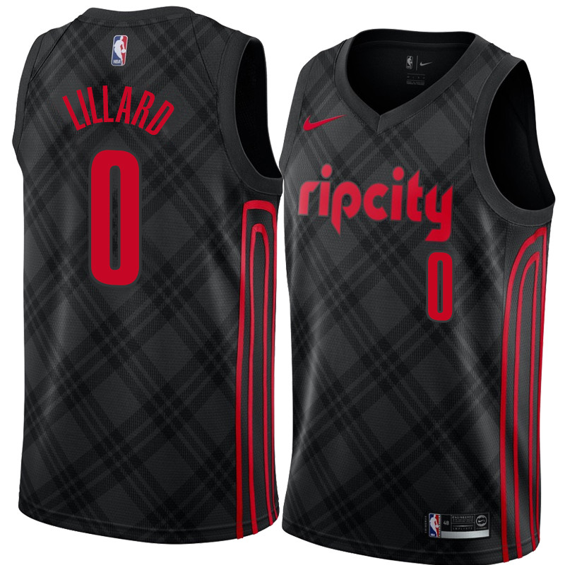  NBA Portland Trail Blazers #0 Damian Lillard Jersey 2017 18 New Season City Edition Jersey