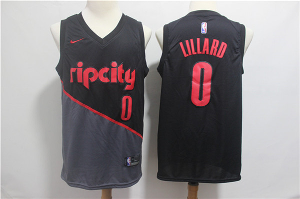  NBA Portland Trail Blazers #0 Damian Lillard Jersey 2018 19 New Season City Edition Jerseys