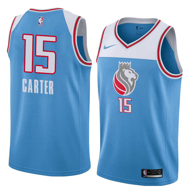  NBA Sacramento Kings #15 Vince Carter Jersey 2017 18 New Season City Edition Jersey
