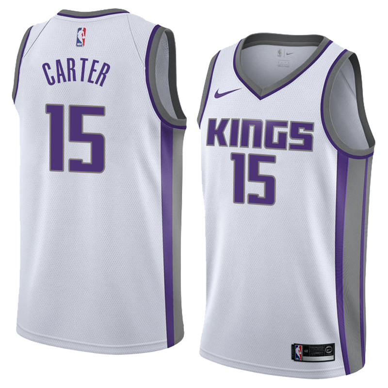  NBA Sacramento Kings #15 Vince Carter Jersey 2017 18 New Season White Jersey