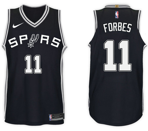  NBA San Antonio Spurs #11 Bryn Forbes Jersey 2017 18 New Season Black Jersey