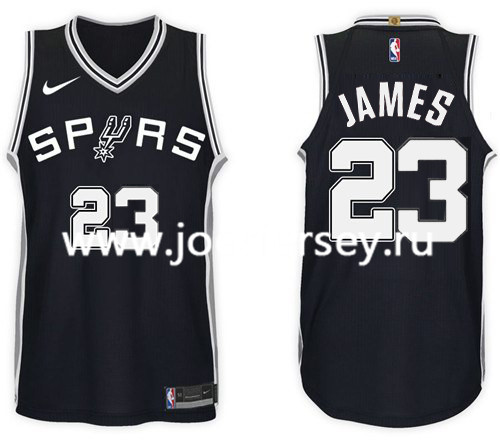  NBA San Antonio Spurs #23 LeBron James Black Jersey