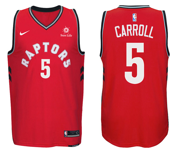  NBA Toronto Raptors #5 DeMarre Carroll Jersey 2017 18 New Season Red Jersey