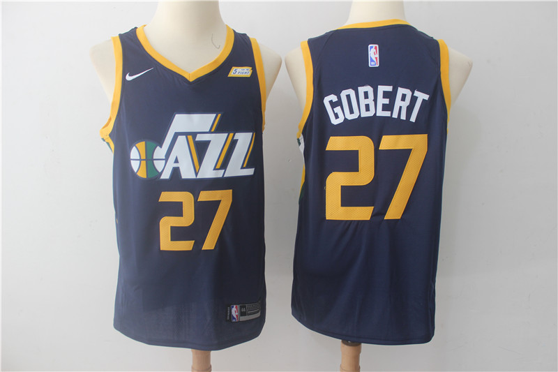  NBA Utah Jazz #27 Rudy Gobert Jersey 2017 18 New Season Blue Jersey