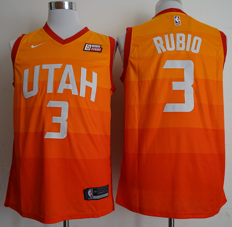  NBA Utah Jazz #3 Ricky Rubio Jersey 2017 18 New Season City Edition Jersey