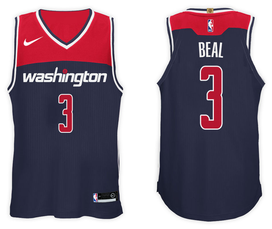  NBA Washington Wizards #3 Bradley Beal Jersey 2017 18 New Season Blue Jersey