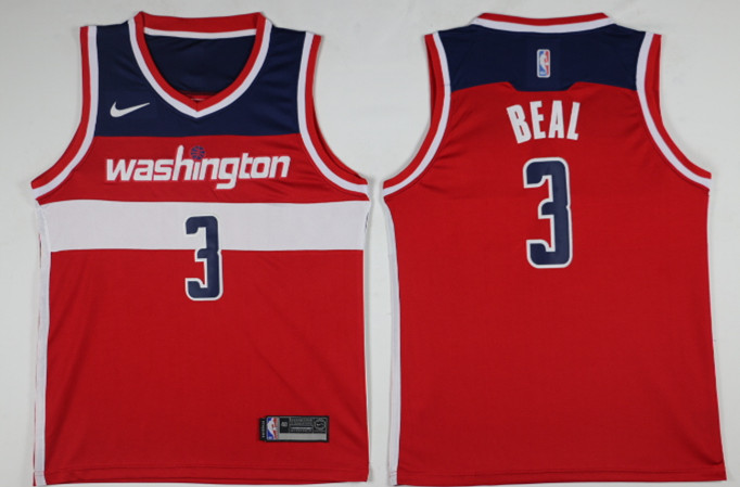  NBA Washington Wizards #3 Bradley Beal Jersey 2017 18 New Season Red Jersey