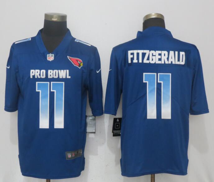  NFC Cardinals 11 Larry Fitzgerald Royal 2018 Pro Bowl Game Jersey