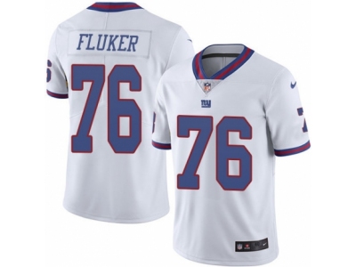  New York Giants 76 D J Fluker Elite White Rush NFL Jersey