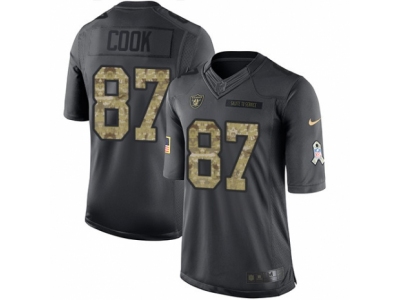  Oakland Raiders 87 Jared Cook Limited Black 2016 Salute to Service NFL Jersey
