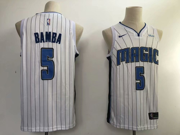  Orlando Magic #5 Mohamed Bamba White NBA Swingman Association Edition Jersey