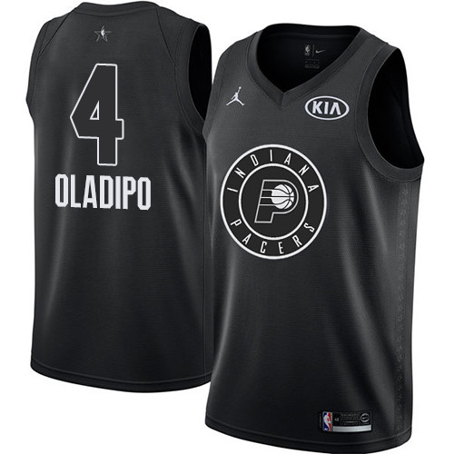  Pacers #4 Victor Oladipo Black NBA Jordan Swingman 2018 All Star Game Jersey