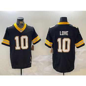 Nike Packers 10 Love Black Fashion F.U.S.E. Vapor Limited Jersey