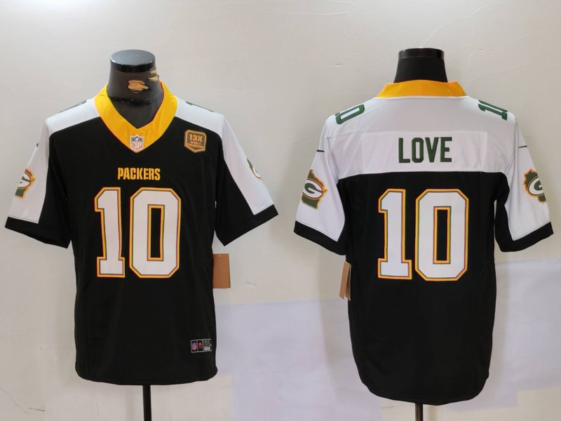 Nike Packers 10 Love Black Thanksgiving Vapor Untouchable Limited Jersey