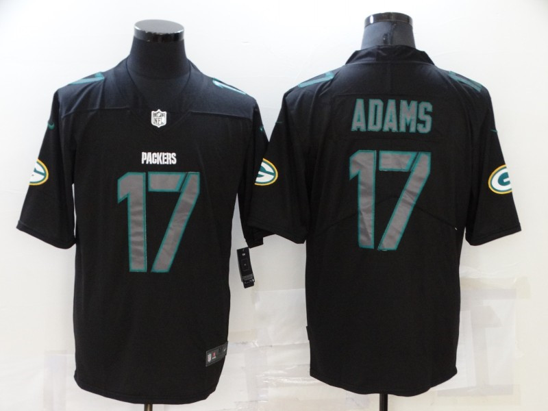 Nike Packers 17 Davante Adams Black Impact Vapor Limited Jersey