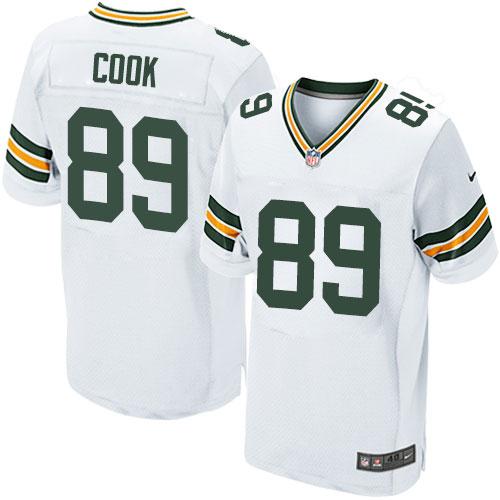  Packers 89 Jared Cook White Men Stitched NFL Elite Jersey