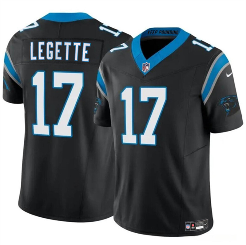 Nike Panthers 17 Xavier Legette Black 2024 NFL Draft Vapor Limited Jersey