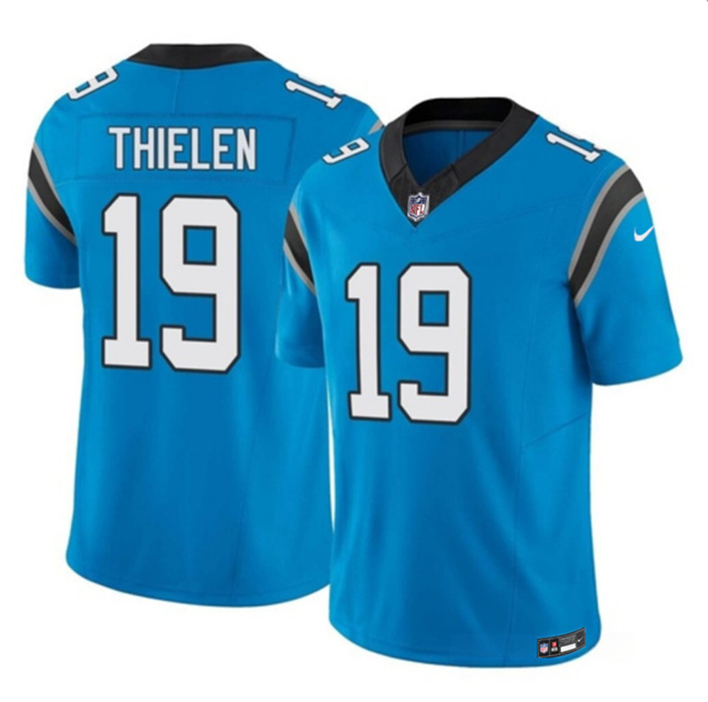 Nike Panthers 19 Adam Thielen Blue Vapor Untouchable Limited Jersey