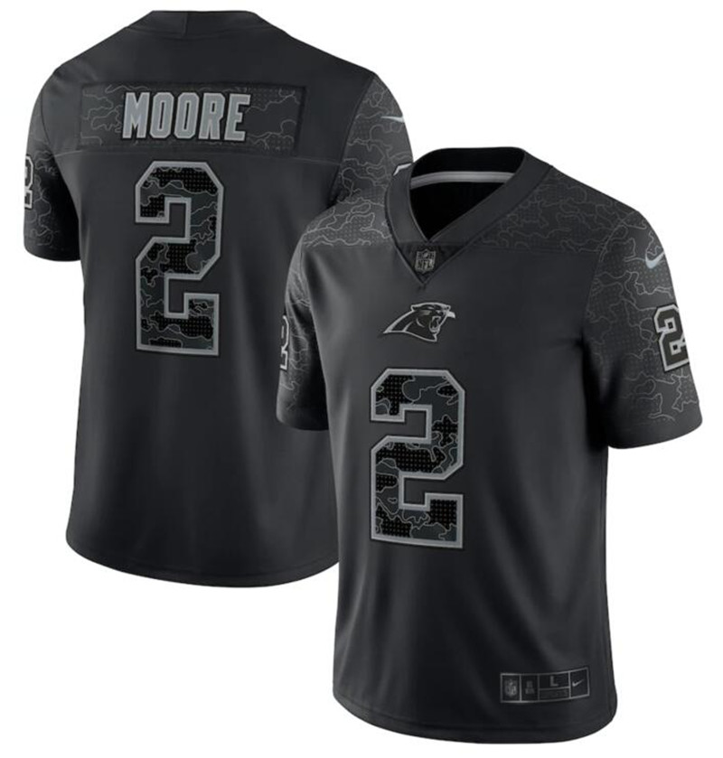 Nike Panthers 2 D.J. Moore Black RFLCTV Limited Jersey
