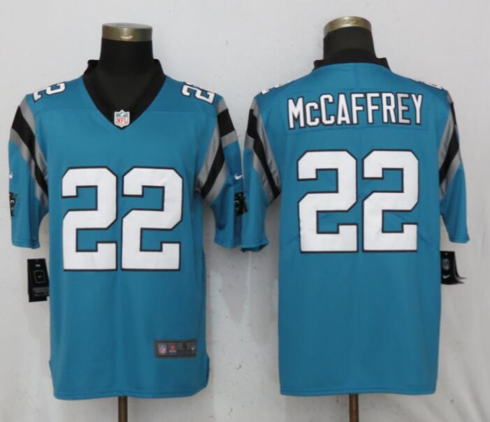  Panthers 22 Christian McCaffrey Blue Vapor Untouchable Limited Jersey