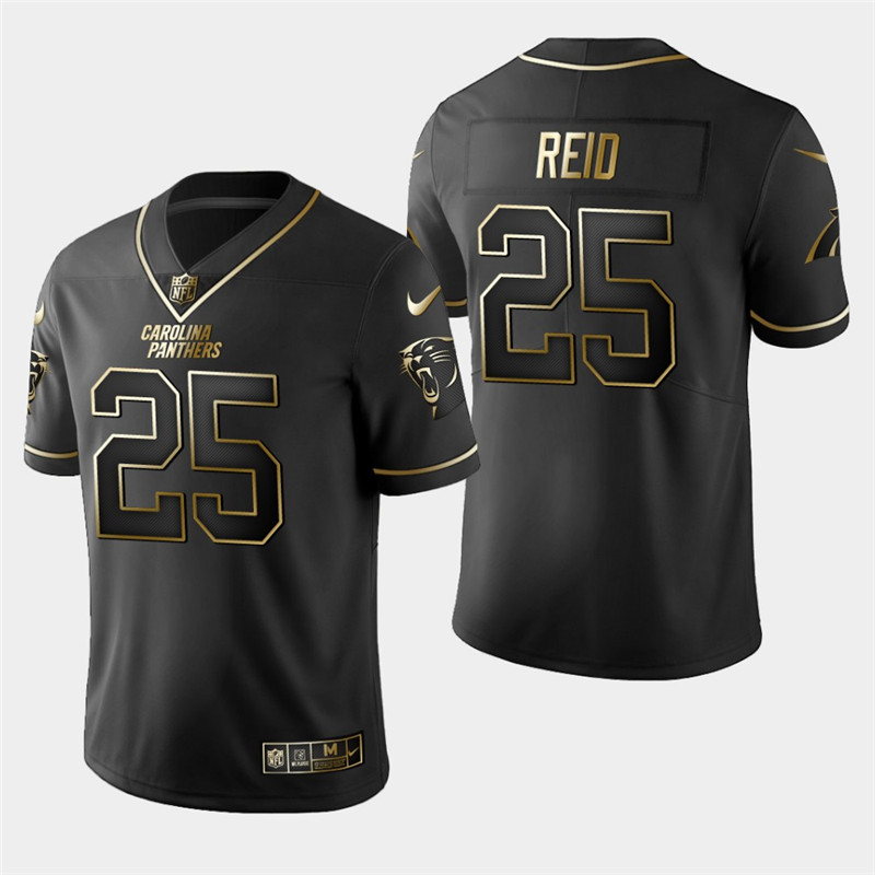 Nike Panthers 25 Eric Reid Black Gold Vapor Untouchable Limited Jersey