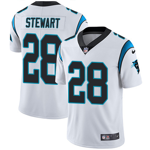  Panthers 28 Jonathan Stewart White Vapor Untouchable Player Limited Jersey