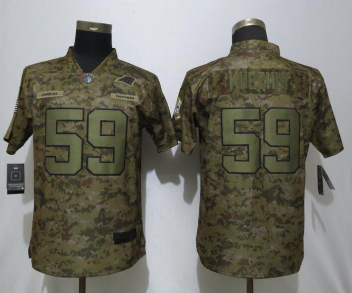 Nike Carolina Panthers No67 Ryan Kalil Camo Women's Stitched NFL Limited 2019 Salute to Service Jersey