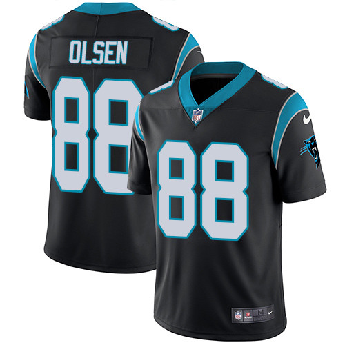  Panthers 88 Greg Olsen Black Vapor Untouchable Player Limited Jersey