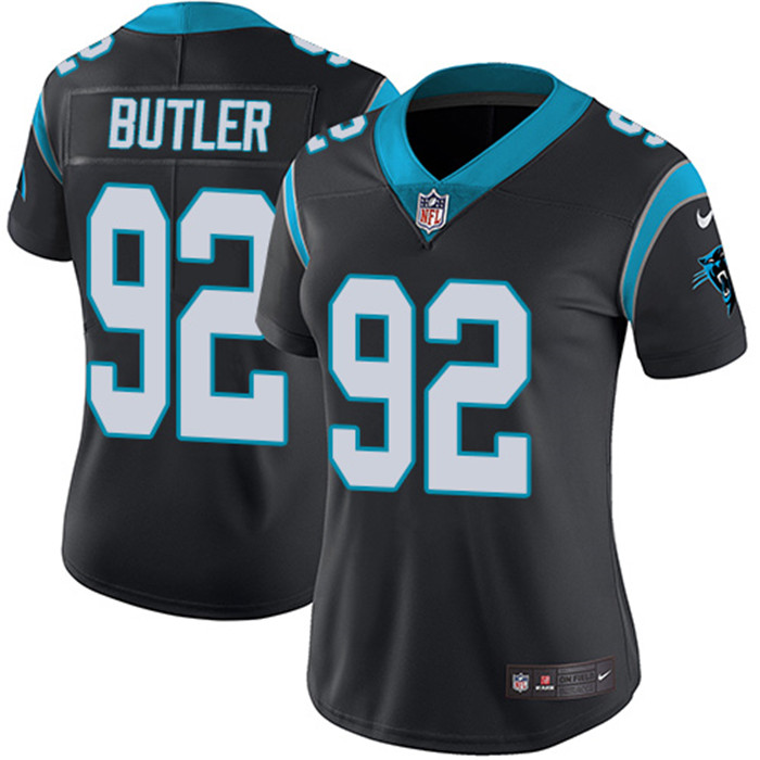  Panthers 92 Vernon Butler Black Women Vapor Untouchable Limited Jersey