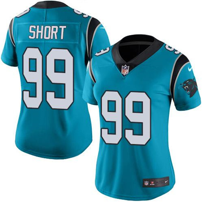  Panthers 99 Kawann Short Blue Women Vapor Untouchable Limited Jersey