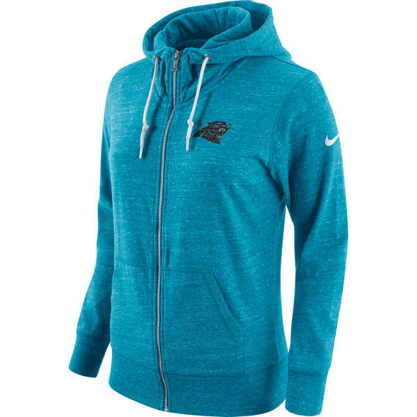  Panthers Fresh Logo Blue Women's Full Zip Hoodie