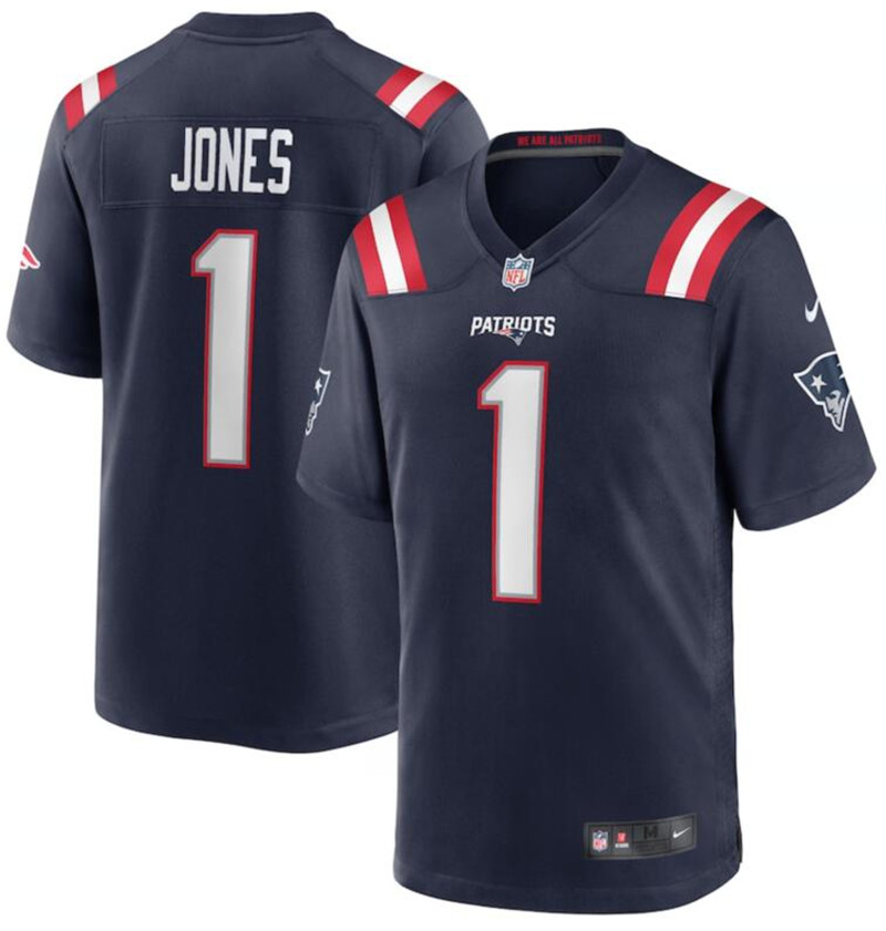 Nike Patriots 1 Mac Jones Navy 2021 NFL Draft Vapor Untouchable Limited Jersey