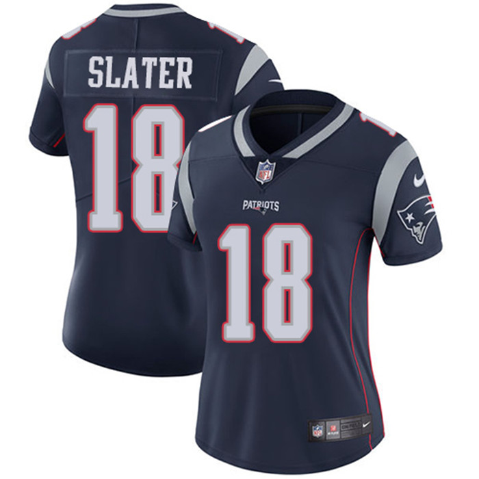  Patriots 18 Matthew Slater Navy Women Vapor Untouchable Limited Jersey