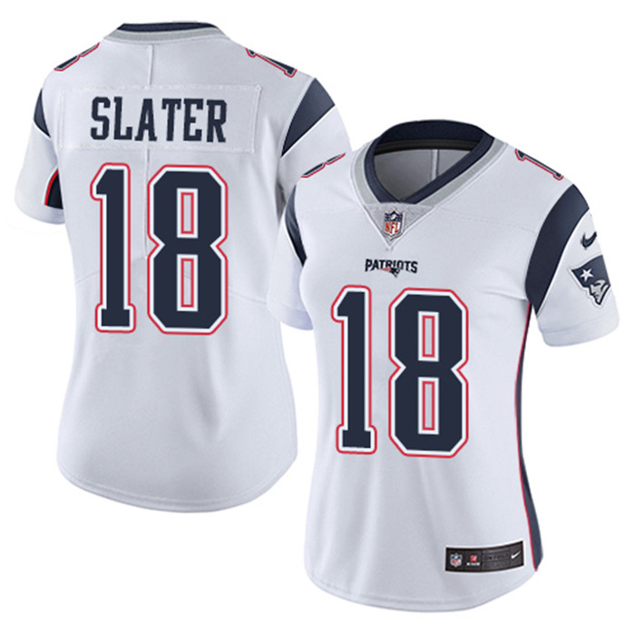  Patriots 18 Matthew Slater White Women Vapor Untouchable Limited Jersey