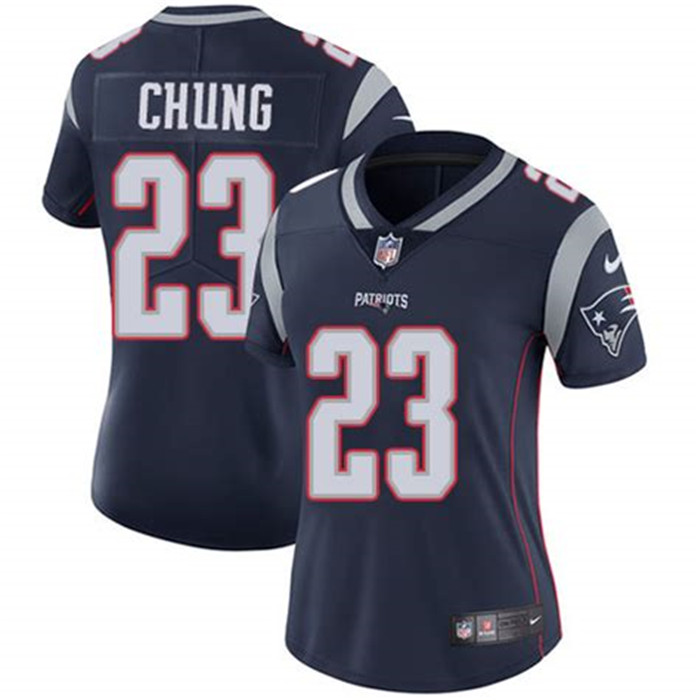  Patriots 23 Patrick Chung Navy Women Vapor Untouchable Limited Jersey