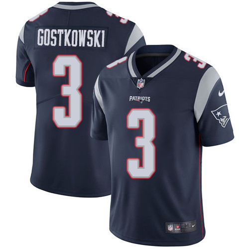  Patriots 3 Stephen Gostkowski Navy Vapor Untouchable Player Limited Jersey