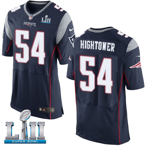  Patriots 54 Dont'a Hightower Navy 2018 Super Bowl LII Elite Jersey