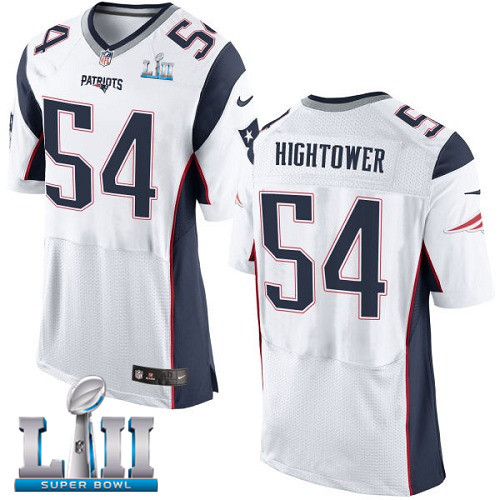  Patriots 54 Dont'a Hightower White 2018 Super Bowl LII Elite Jersey