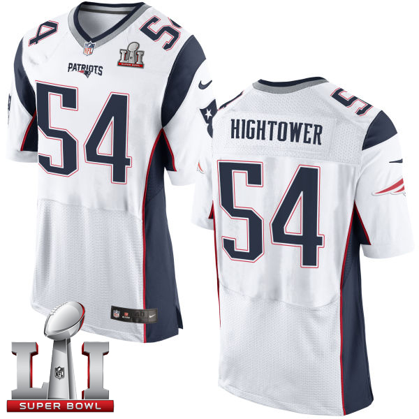  Patriots 54 Dont'a Hightower White Super Bowl LI 51 Men Stitched NFL New Elite Jersey