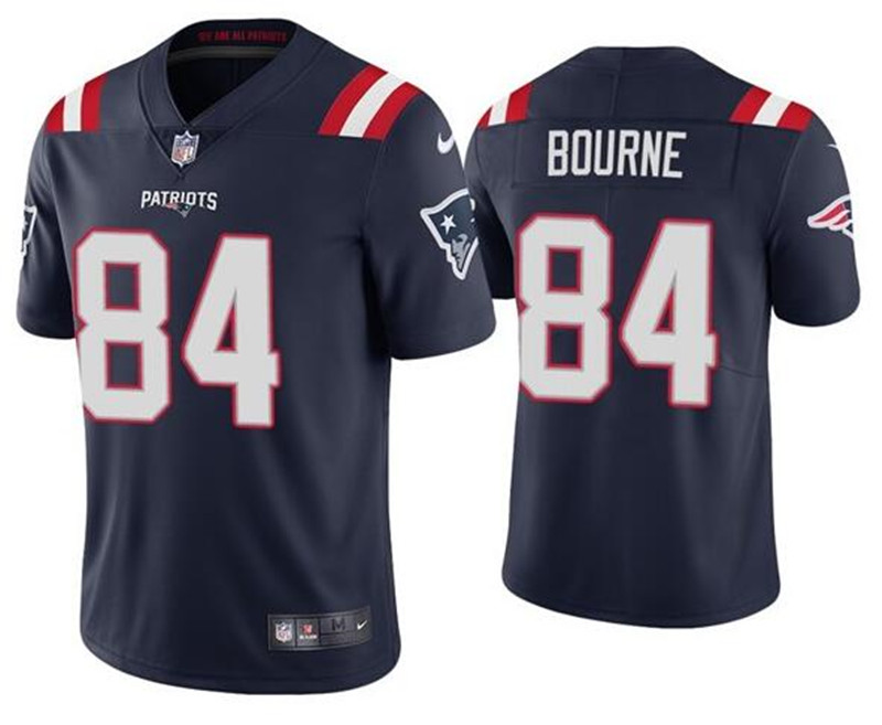 Nike Patriots 84 Kendrick Bourne Navy Vapor Untouchable Limited Jersey