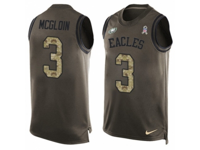  Philadelphia Eagles 3 Matt McGloin Limited Green Salute to Service Tank Top NFL Jersey