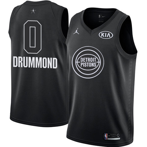  Pistons #0 Andre Drummond Black NBA Jordan Swingman 2018 All Star Game Jersey