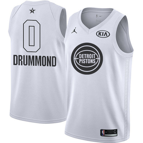  Pistons #0 Andre Drummond White NBA Jordan Swingman 2018 All Star Game Jersey