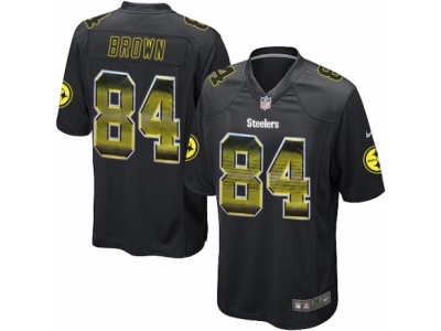  Pittsburgh Steelers 84 Antonio Brown Limited Black Strobe NFL Jersey