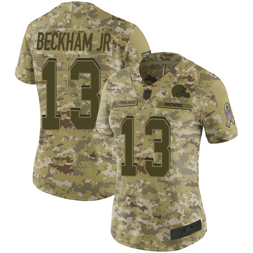 Nike Raiders 13 Odell Beckham Jr Camo Women Salute to Service Limited Jersey