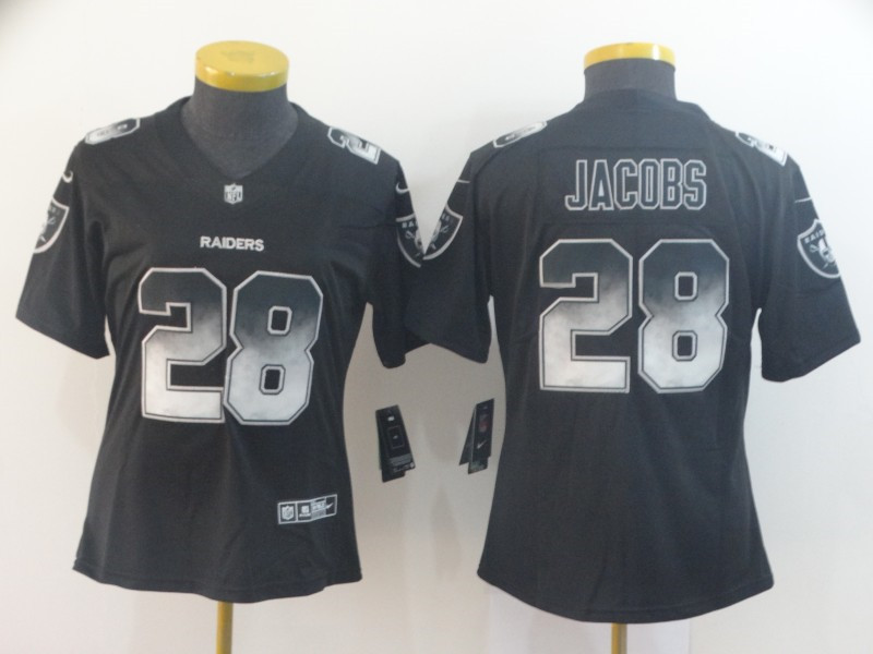 Nike Raiders 28 Josh Jacobs Black Arch Smoke Women Vapor Untouchable Limited Jersey