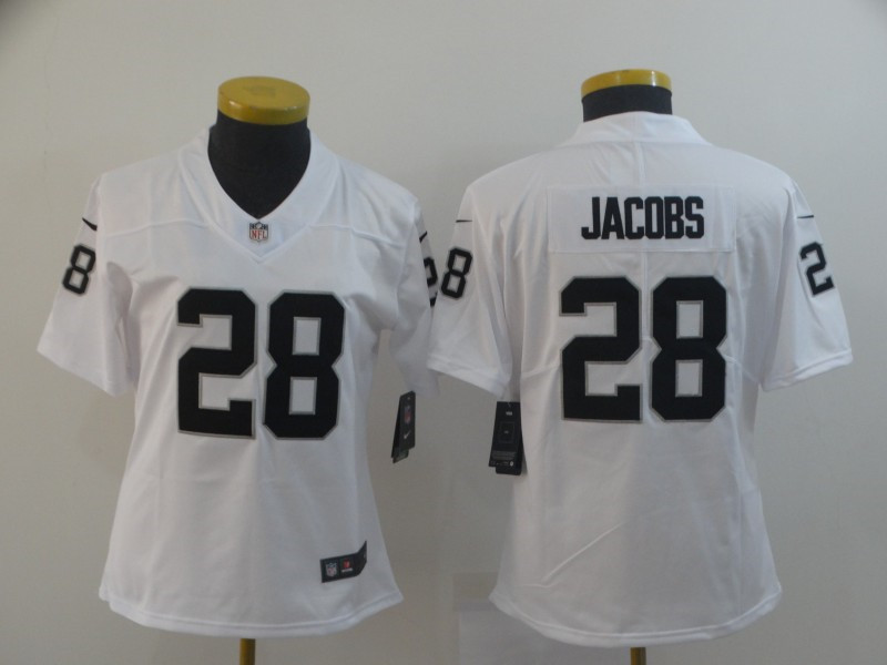 Nike Raiders 28 Josh Jacobs White Women Vapor Untouchable Limited Jersey