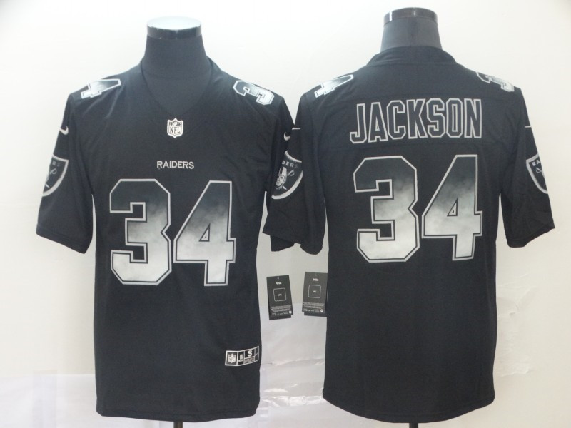 Nike Raiders 34 Bo Jackson Black Arch Smoke Vapor Untouchable Limited Jersey