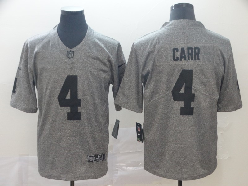 Nike Raiders 4 Derek Carr Gray Gridiron Gray Vapor Untouchable Limited Jersey