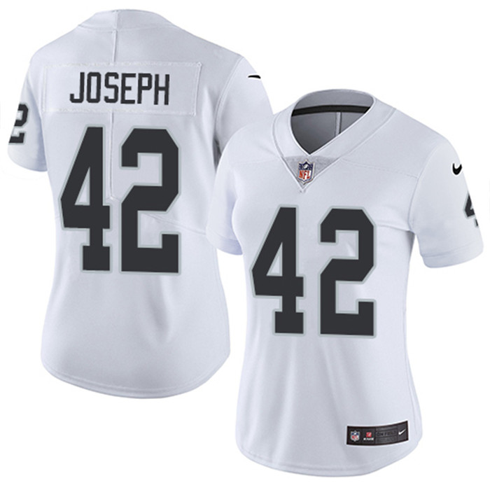  Raiders 42 Karl Joseph White Women Vapor Untouchable Limited Jersey